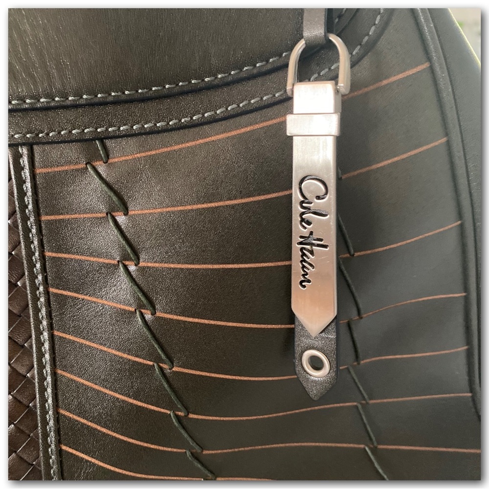 Cole Haan Dark Olive Leather Satchel - Picture 3 of 6